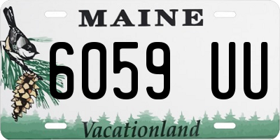 ME license plate 6059UU