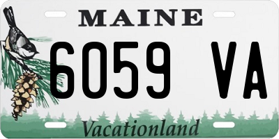 ME license plate 6059VA