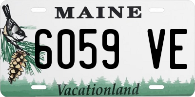 ME license plate 6059VE