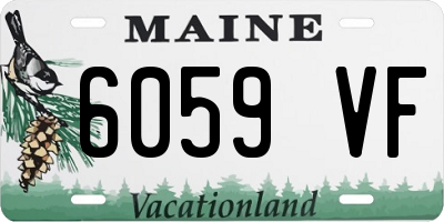 ME license plate 6059VF