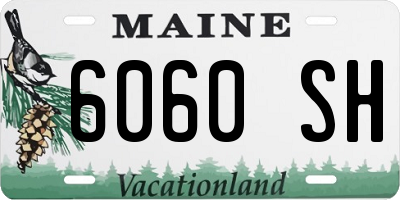 ME license plate 6060SH