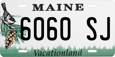 ME license plate 6060SJ