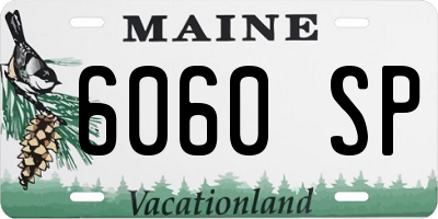 ME license plate 6060SP