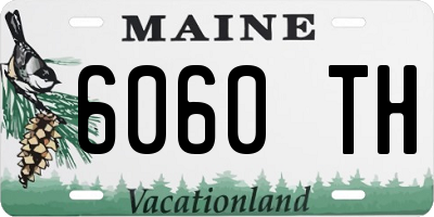 ME license plate 6060TH