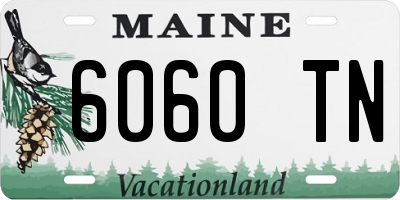 ME license plate 6060TN