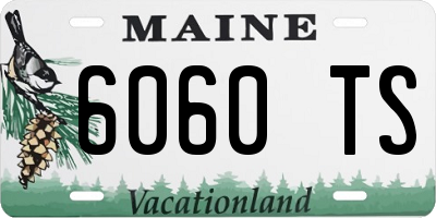 ME license plate 6060TS