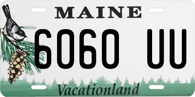 ME license plate 6060UU