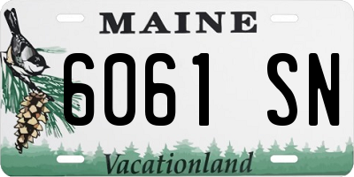 ME license plate 6061SN