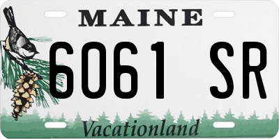 ME license plate 6061SR