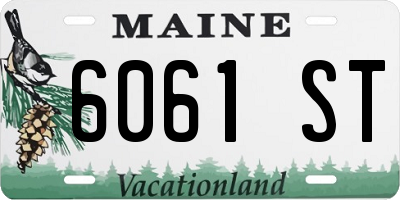 ME license plate 6061ST