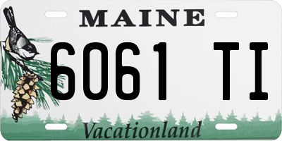 ME license plate 6061TI