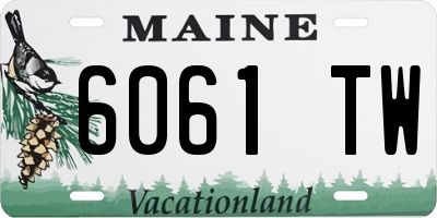 ME license plate 6061TW