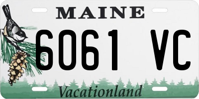ME license plate 6061VC