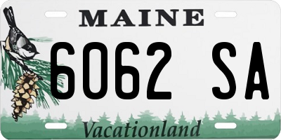 ME license plate 6062SA