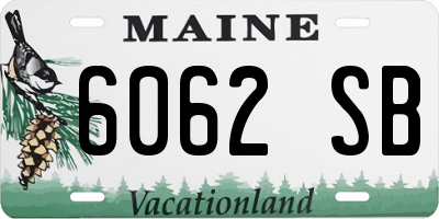 ME license plate 6062SB