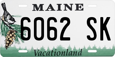 ME license plate 6062SK