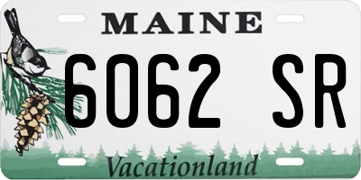 ME license plate 6062SR