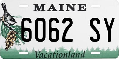 ME license plate 6062SY