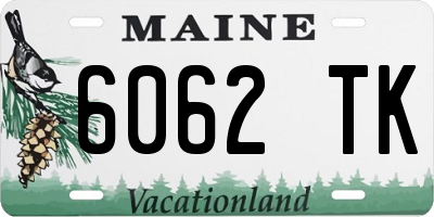 ME license plate 6062TK