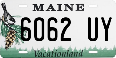 ME license plate 6062UY