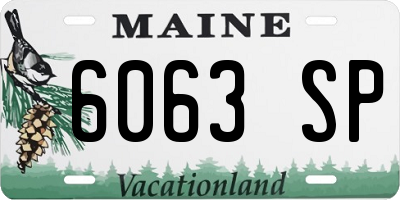 ME license plate 6063SP
