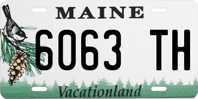 ME license plate 6063TH
