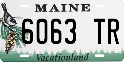 ME license plate 6063TR