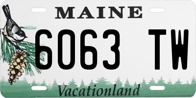 ME license plate 6063TW
