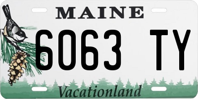 ME license plate 6063TY