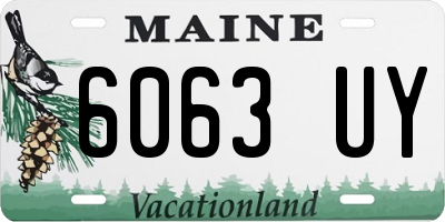 ME license plate 6063UY