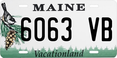 ME license plate 6063VB