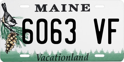 ME license plate 6063VF