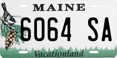 ME license plate 6064SA