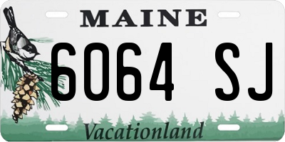 ME license plate 6064SJ