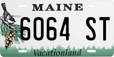 ME license plate 6064ST