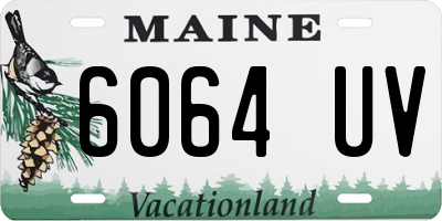 ME license plate 6064UV