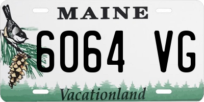 ME license plate 6064VG