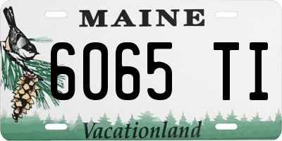 ME license plate 6065TI