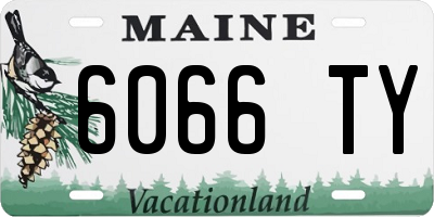 ME license plate 6066TY