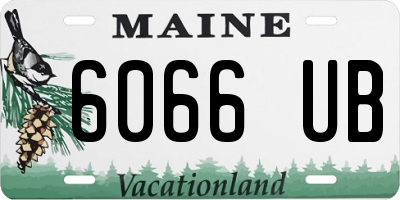 ME license plate 6066UB