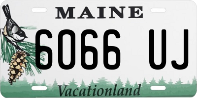 ME license plate 6066UJ