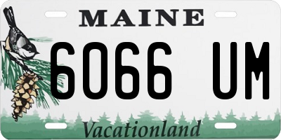 ME license plate 6066UM