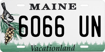 ME license plate 6066UN