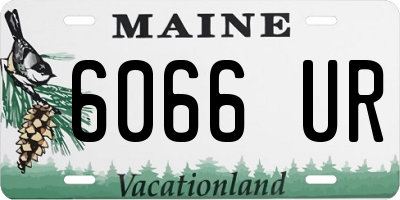 ME license plate 6066UR