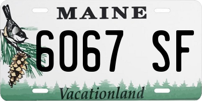 ME license plate 6067SF