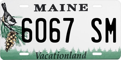 ME license plate 6067SM