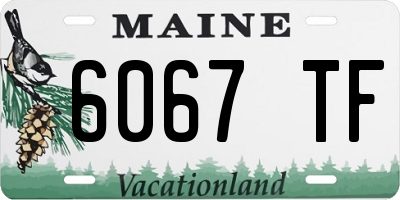 ME license plate 6067TF