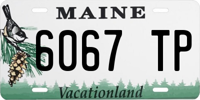 ME license plate 6067TP