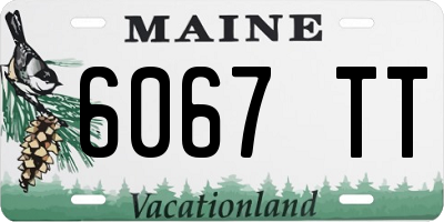 ME license plate 6067TT