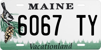 ME license plate 6067TY